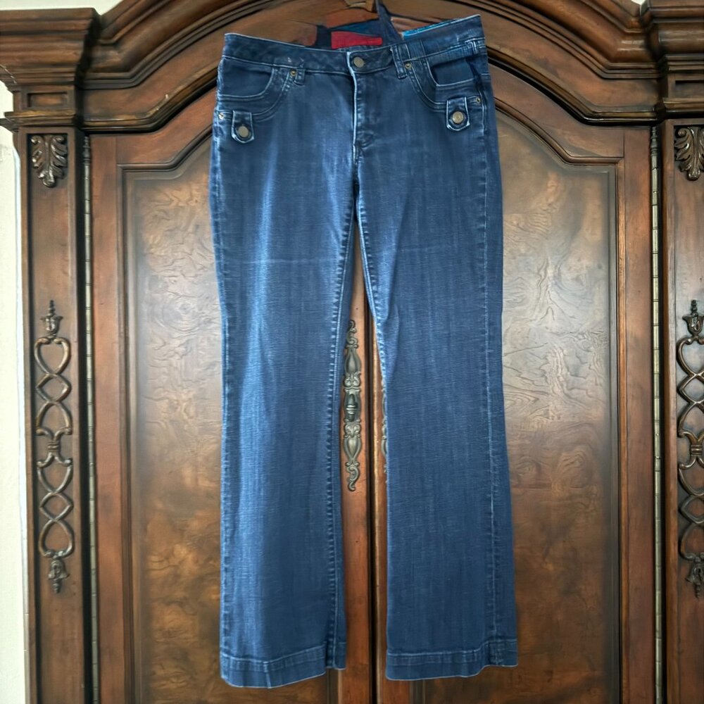 Banana Republic Premium Denim Bootcut Jeans DarkWas Y2K Red Label - Size 8R